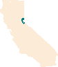 Truckee Basin outline on map of california